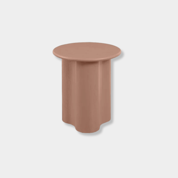 GlobeWest Artie Wave Side Table, Washed Terracotta | Norsu Interiors