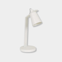 Easton Axel Desk Lamp in matt ivory finish with adjustable arm and conical shade for focused lighting