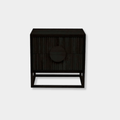GlobeWest Benjamin Ripple Bedside - Matt Black