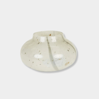 GlobeWest Boden Stripe Bud Vase in sage green handblown glass with delicate stripe pattern and modern design for indoor décor