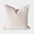 norsu STUDIO Cushion - Blush Boucle with Blush Leather piping