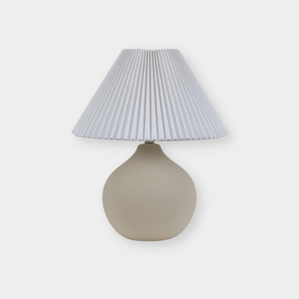 GlobeWest Lorne Ball Table Lamp, Nude Sand & White | Norsu Interiors