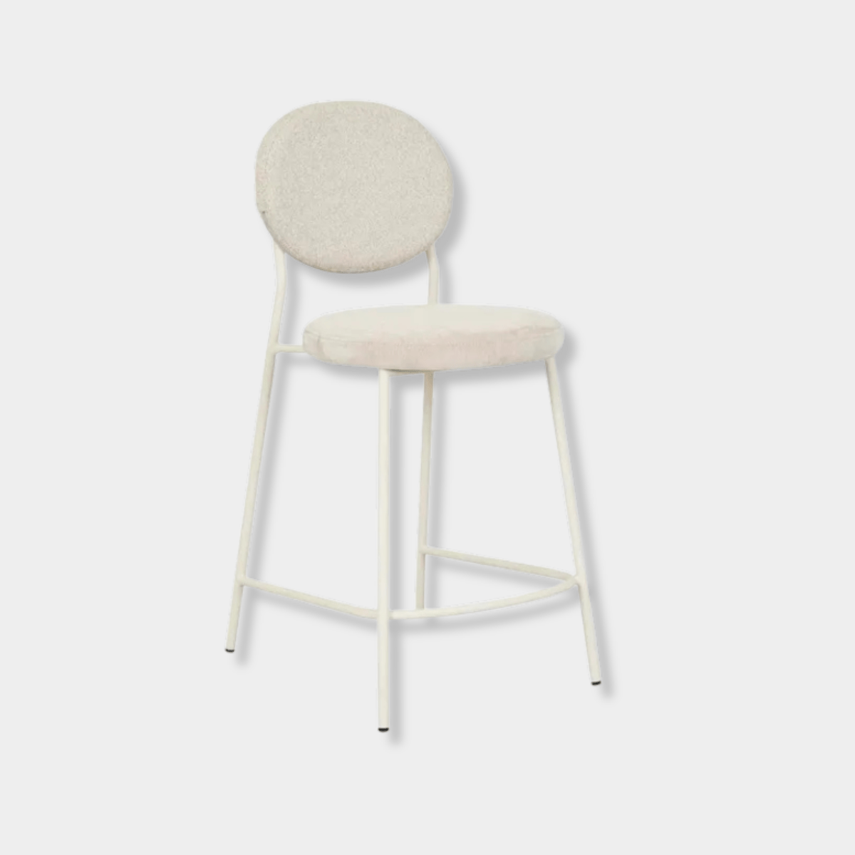 Globe West Bar Stools Globe West Laylah Loop Barstool, Wheat/Almond Milk
