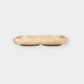 CoTheory Travertine Footed Letter Tray - Beige Travertine