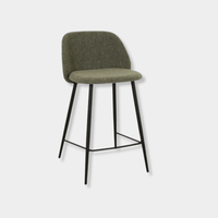 Globe West Bar Stools GlobeWest Sophia Barstool - Oregano - Black Metal