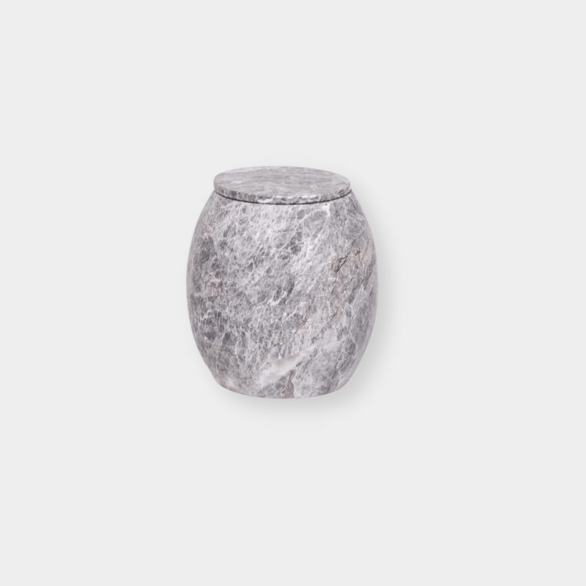 CoTheory Marble Cannister, Tundra Grey Marble | Norsu Interiors