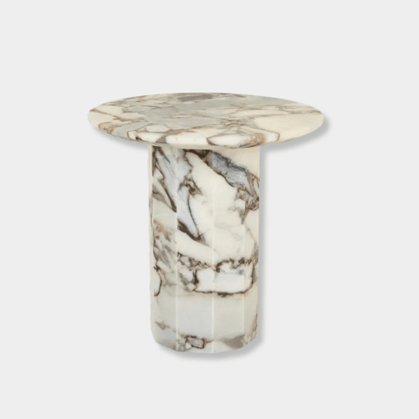 GlobeWest Atlas Decagon Side Table, Matt Ocean Marble | Norsu Interiors