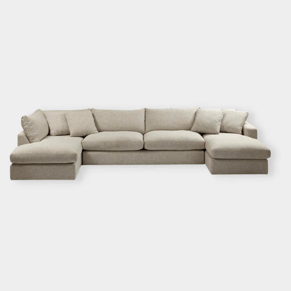 Molmic Shona sofa, Hawthorn Silver with oak timber legs | Norsu Interiors