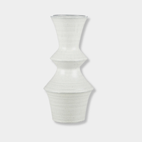 Alma Ceramic Vase light grey stoneware with conical jointed design