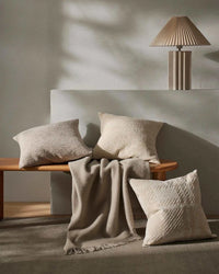 Weave Home Blankets & Throws Weave Home Nevis Lambswool Throw - Limestone