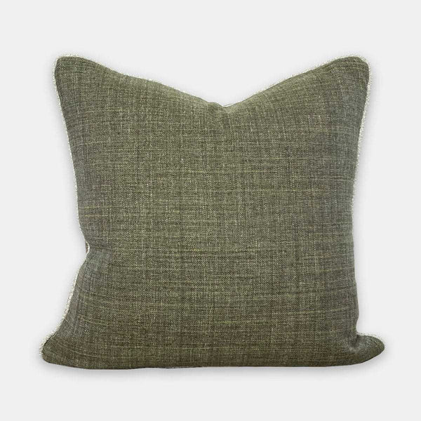 norsu STUDIO Forma Collection Verde reversible cushion in olive | Norsu Interiors