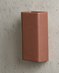 Robert Gordon Box Ceramic Wall Light in exclusive Dusty Rose glaze