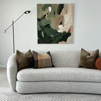 Alisha Falconer fine art canvas print Warming over the Valley with textured botanical abstract artwork