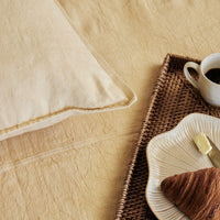 Eadie Lifestyle Luca Linen Bed Cover - Soft Butter