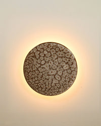 Robert Gordon Backlit Disc Wall Light in White Ochre
