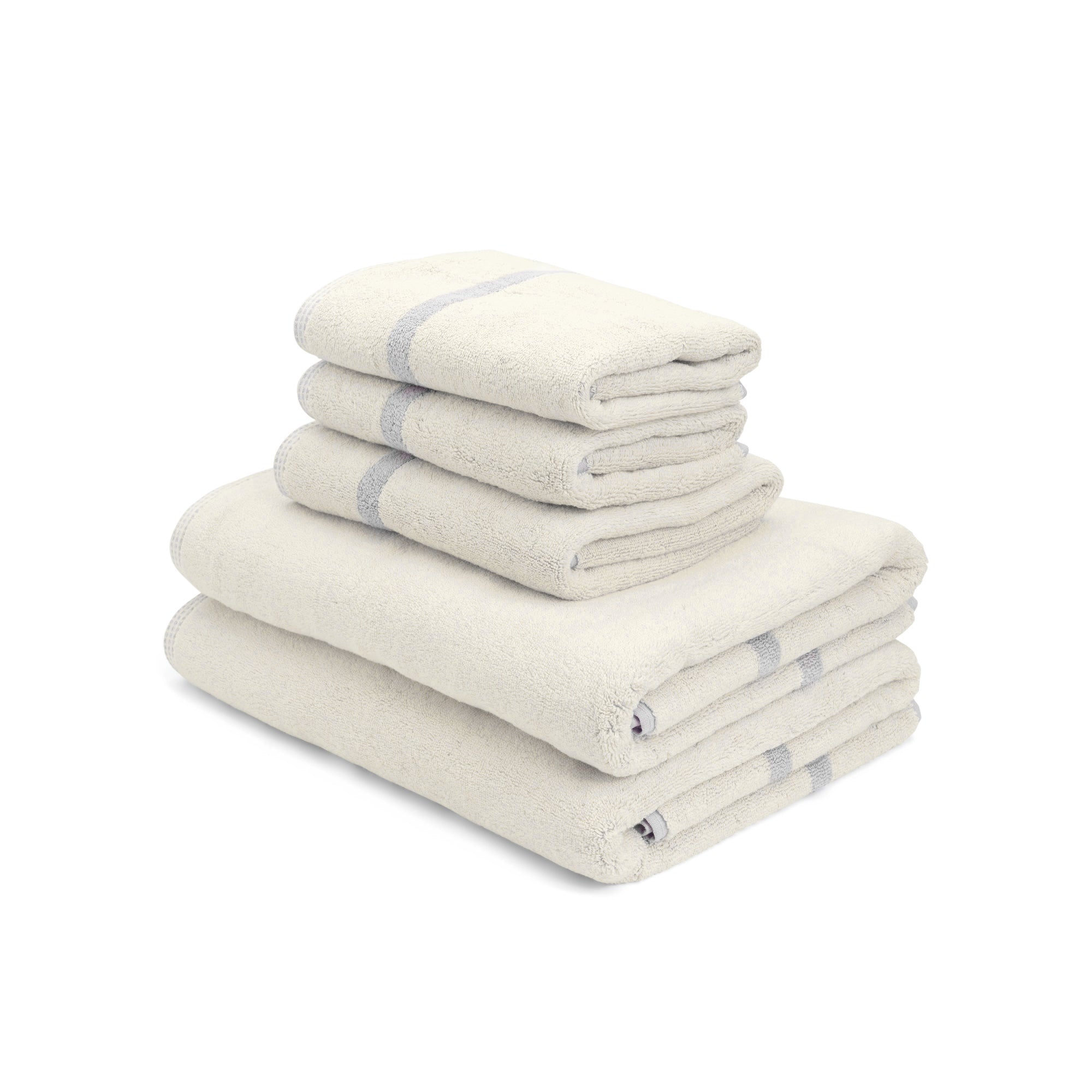 Loop Home Dual Stripe Bundle - Butter/Stone (Bath Towel Bundle)