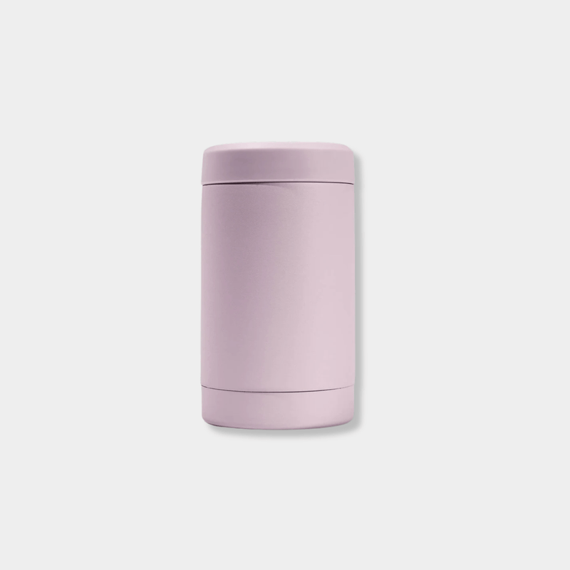 Beysis Drinks Cooler in mauve, stainless steel insulated can and bottle cooler with vacuum insulation and removable lid.