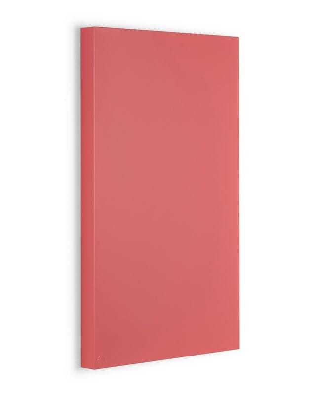 Magnetic berry-colored Story Board with powder-coated finish and two hanging options for organizing and planning.