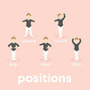 Ballet Baby book illustration showing five ballet positions for toddlers
