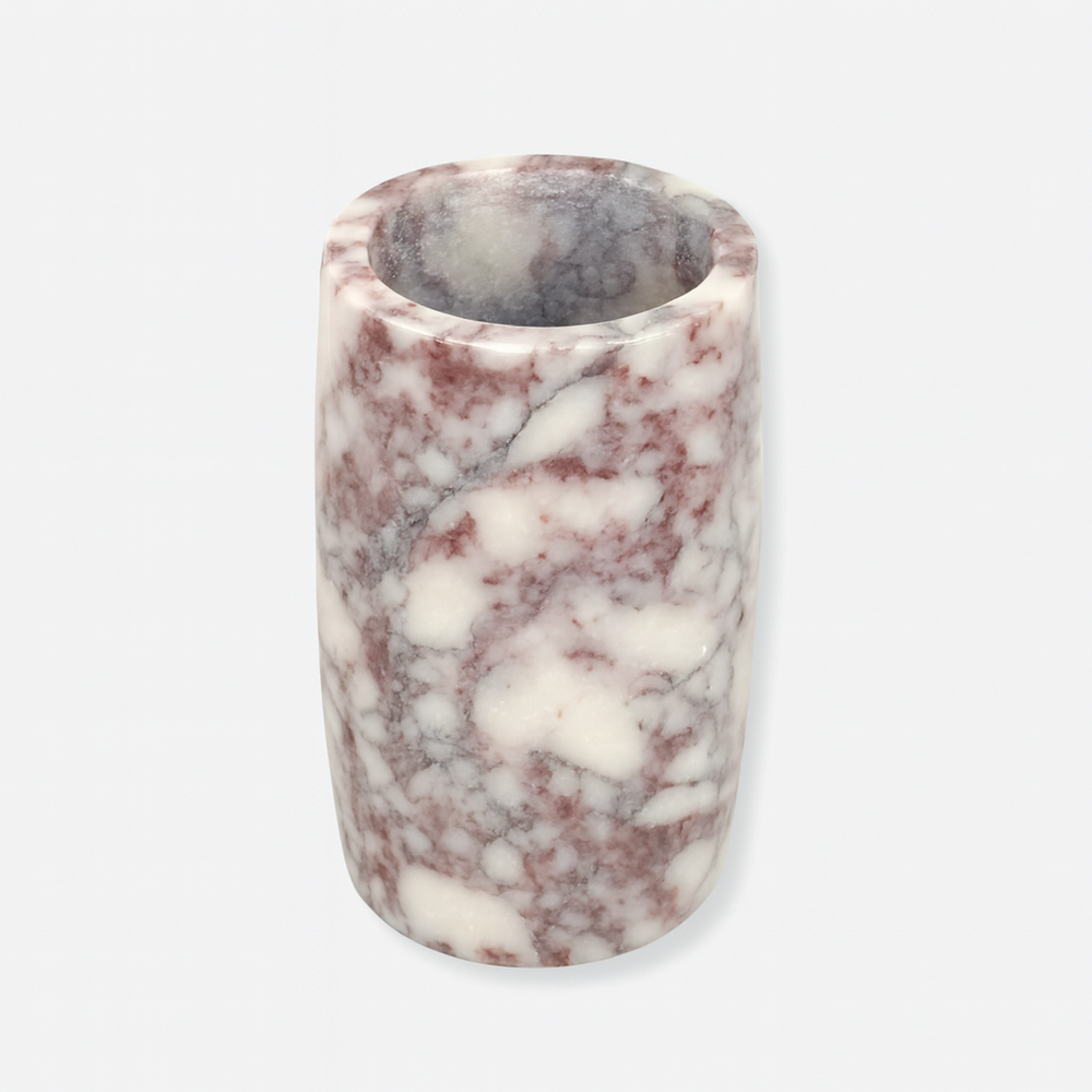 norsu STUDIO Marble Utensil Holder in Viola marble with purple veining and polished finish