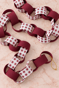 norsu STUDIO Christmas Limited Edition Ribbon Chain Garland, Chequerboard
