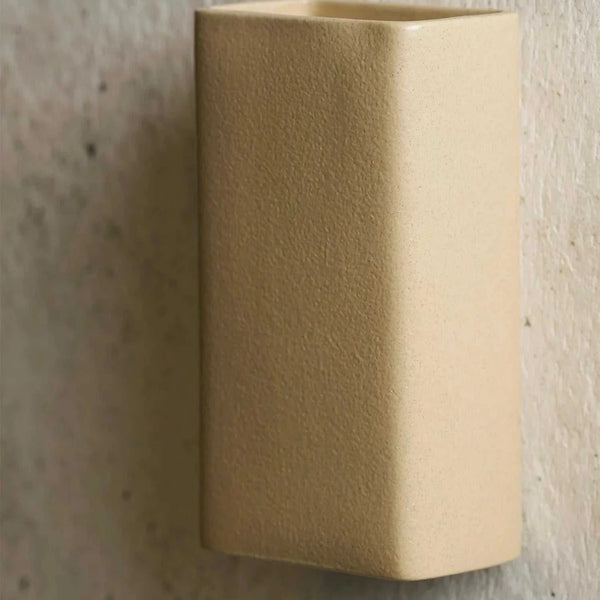 Robert Gordon Box ceramic wall light, sand | Norsu Interiors