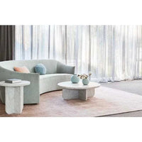 Globe West Side Tables Amara Curve Side Table - Matt White Marble