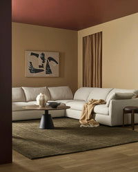 Baya Anni Floor Rug Mangrove 100% wool handcrafted textured design in earthy tones