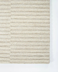 Baya Anni Floor Rug Almond handcrafted wool checkerboard design in neutral tones