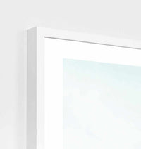 Framed Middle of Nowhere Arena Dusty Pink photographic print with white border and oak frame.