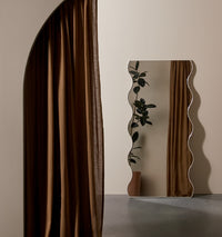 Middle of Nowhere Artemis Mirror, Sand, 80 x 165cm - styled in situ