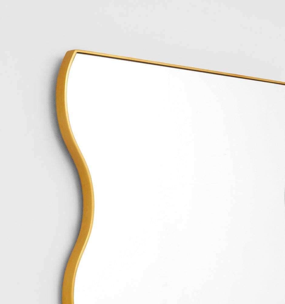 Middle of Nowhere Artemis Mirror, Brass, 75 x 90cm.