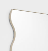 Middle of Nowhere Artemis Mirror, Sand, 80 x 165cm - curved pattern detail
