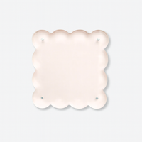 norsu Studio Scalloped Magnetic Photo Frame in blush, 5x5 inch, scalloped edges, magnetic closure, gallery-style depth