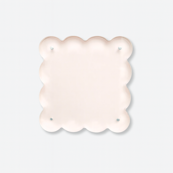 norsu Studio Scalloped Magnetic Photo Frame in blush, 5x5 inch, scalloped edges, magnetic closure, gallery-style depth