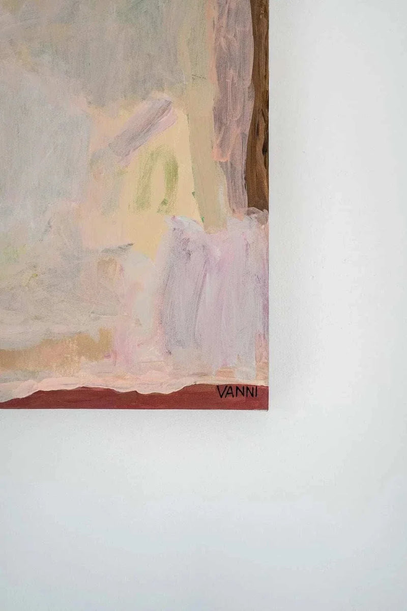 Abstract limited edition print "Endless Summer" by Vanni on fine art canvas with soft pastel colors.