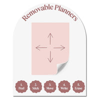 Peel & Stick Wall Planner reusable weekly planner on smooth surface with liquid chalk marker and application tool