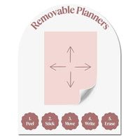 Peel & Stick Wall Planner A2 size reusable monthly calendar with notes and white liquid chalk marker