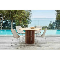 Globe West Dining Chairs Globe West Granada Scoop Closed Weave Dining Chair, Chalk/White