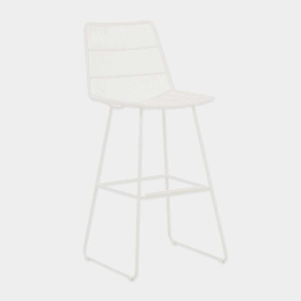 Globe West Dining Chairs Globe West Granada Sleigh Barstool - White