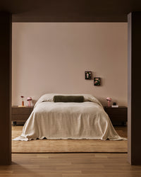 Baya Bastion Floor Rug - Hazelnut styled in a room