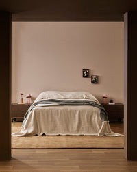 Baya Bastion Floor Rug - Hazelnut styled in a room