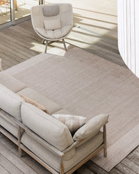Baya Bedrock Outdoor Rug - Sand styled outdoors
