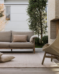 Baya Bedrock Outdoor Rug - Sand styled outdoors