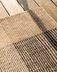Baya Bedrock Outdoor Rug - Zinc styled outdoors