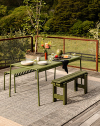 Baya Bedrock Outdoor Rug - Zinc styled outdoors