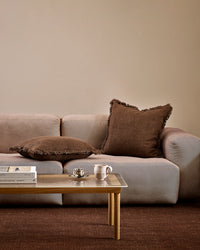 Baya Dover Oblong Cushion - Chocolate styled