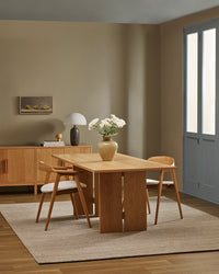 Baya Fairmont Floor Rug - Ash styled in a room