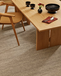 Baya Fairmont Floor Rug - Ash styled in a room