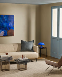 Baya Fairmont Floor Rug - Ash styled in a room